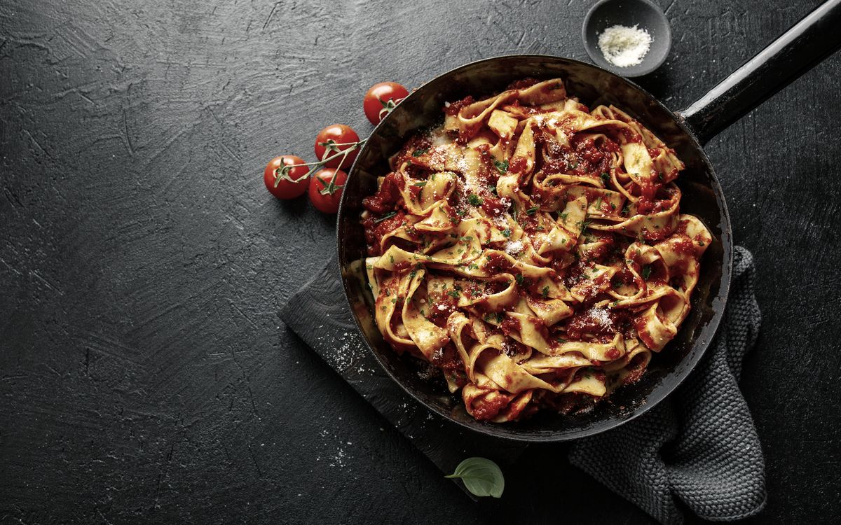 Pappardelle in Tomatensugo